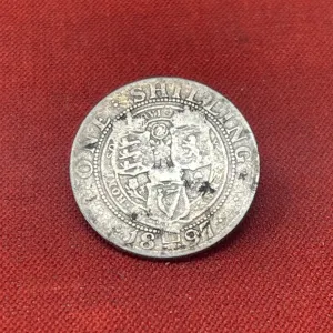 1897 Queen Victoria  One Shilling Coin