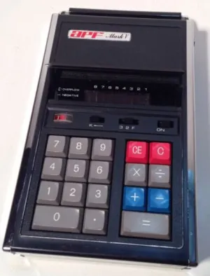 APF Mark V Fliptop Electronic Vintage Calculator Display Working In Box!