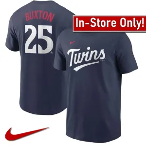 AVAILABLE IN-STORE ONLY! Byron Buxton Nike Navy Minnesota Twins Player Tee