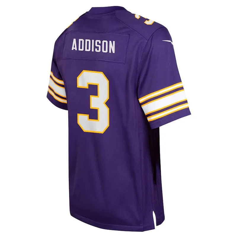 AVAILABLE IN-STORE ONLY! Jordan Addison Youth Minnesota Vikings Purple Nike Classic Game Jersey