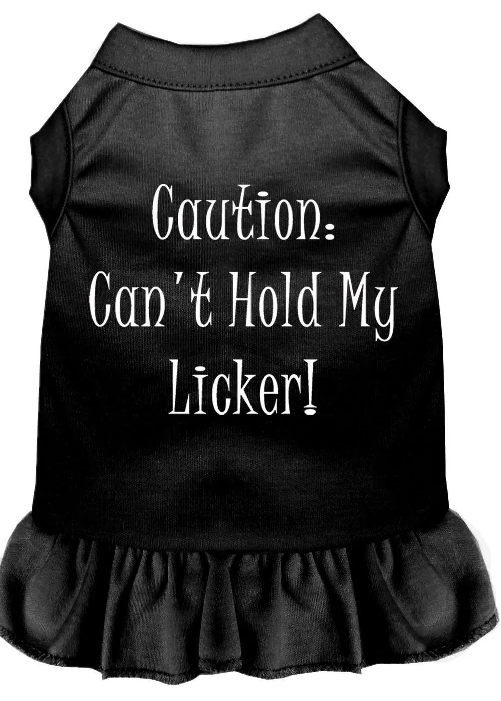 Can't Hold My Licker Screen Print Dress Black Xxl (18)