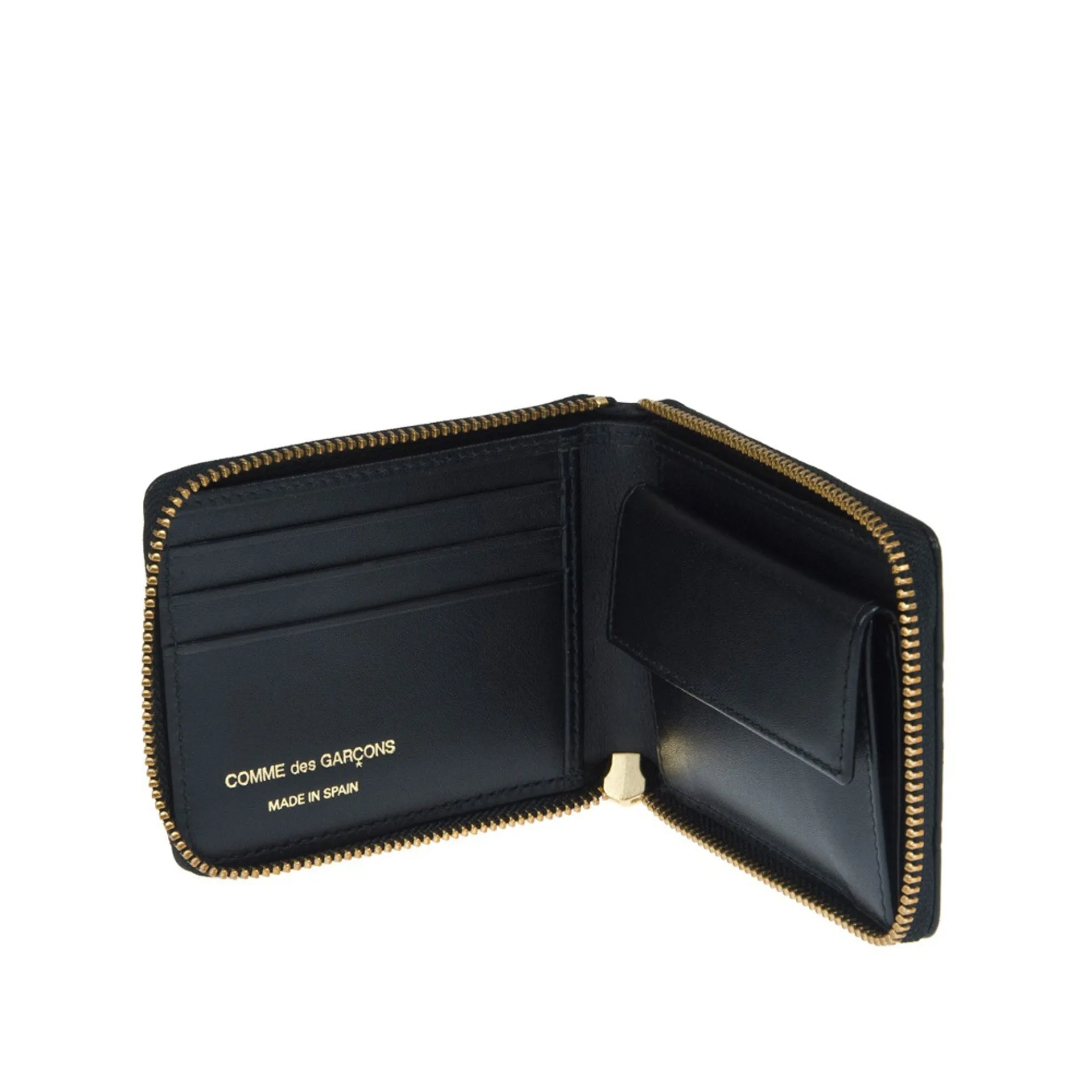 COMME DES GARCONS WALLET SA7100 CLASSIC PLAIN BLACK