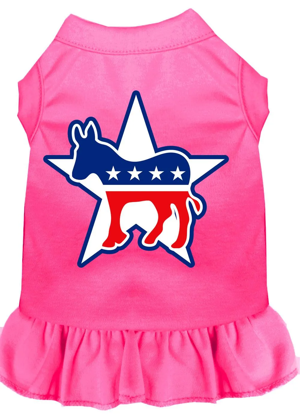 Democrat Screen Print Dress Bright Pink Xxxl (20)