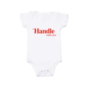 *Handle With Care - Bodysuit (White, Short Sleeve)