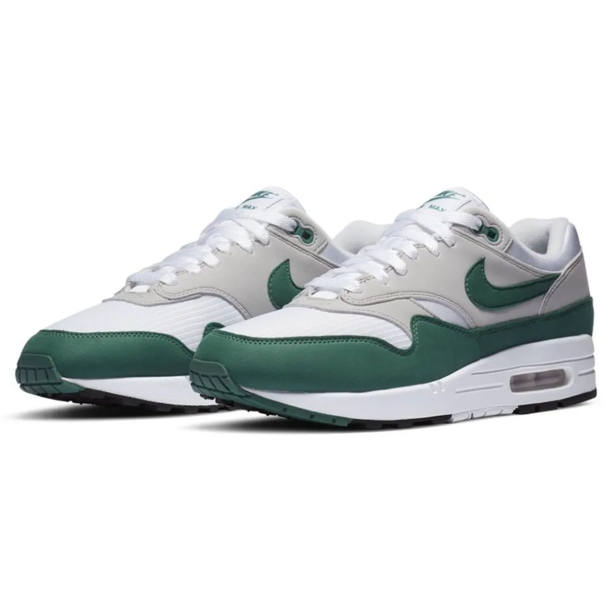 Nike Men's Air Max 1 White/Neutral Grey/Black/Evergreen Aura