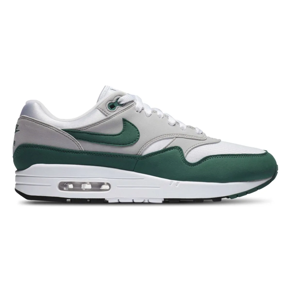 Nike Men's Air Max 1 White/Neutral Grey/Black/Evergreen Aura