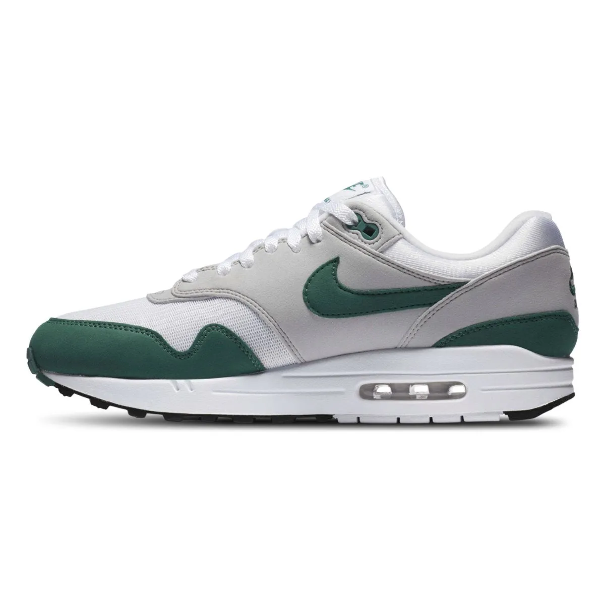 Nike Men's Air Max 1 White/Neutral Grey/Black/Evergreen Aura