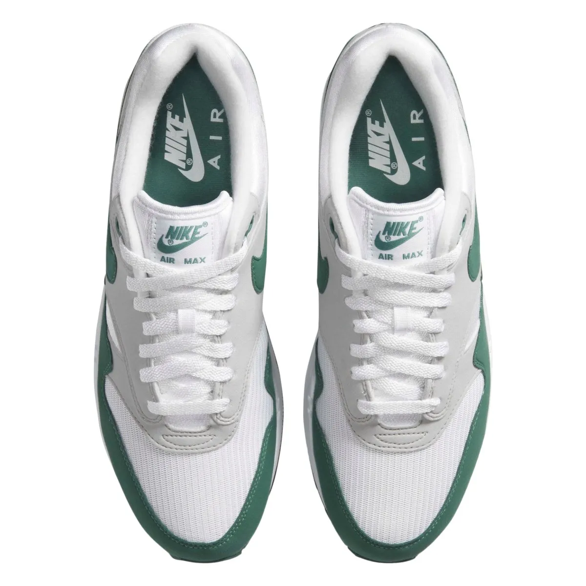 Nike Men's Air Max 1 White/Neutral Grey/Black/Evergreen Aura