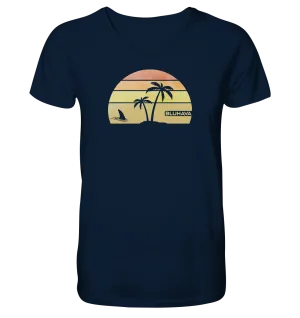 "Sunset Shark Place" - Herren Premium Organic V-Neck Shirt