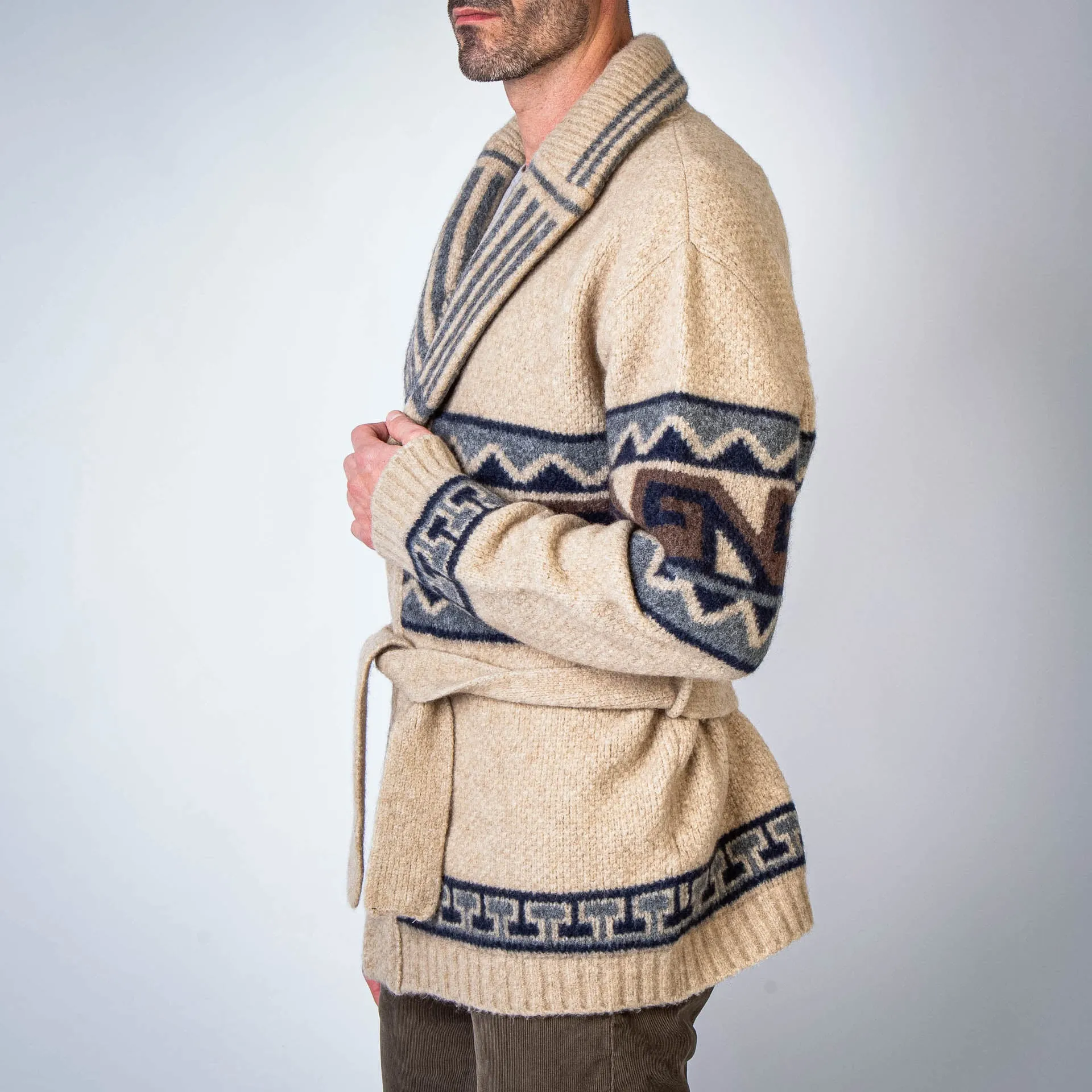 RAKKI CARDIGAN JULIEN SABBIA MEL. BEIGE