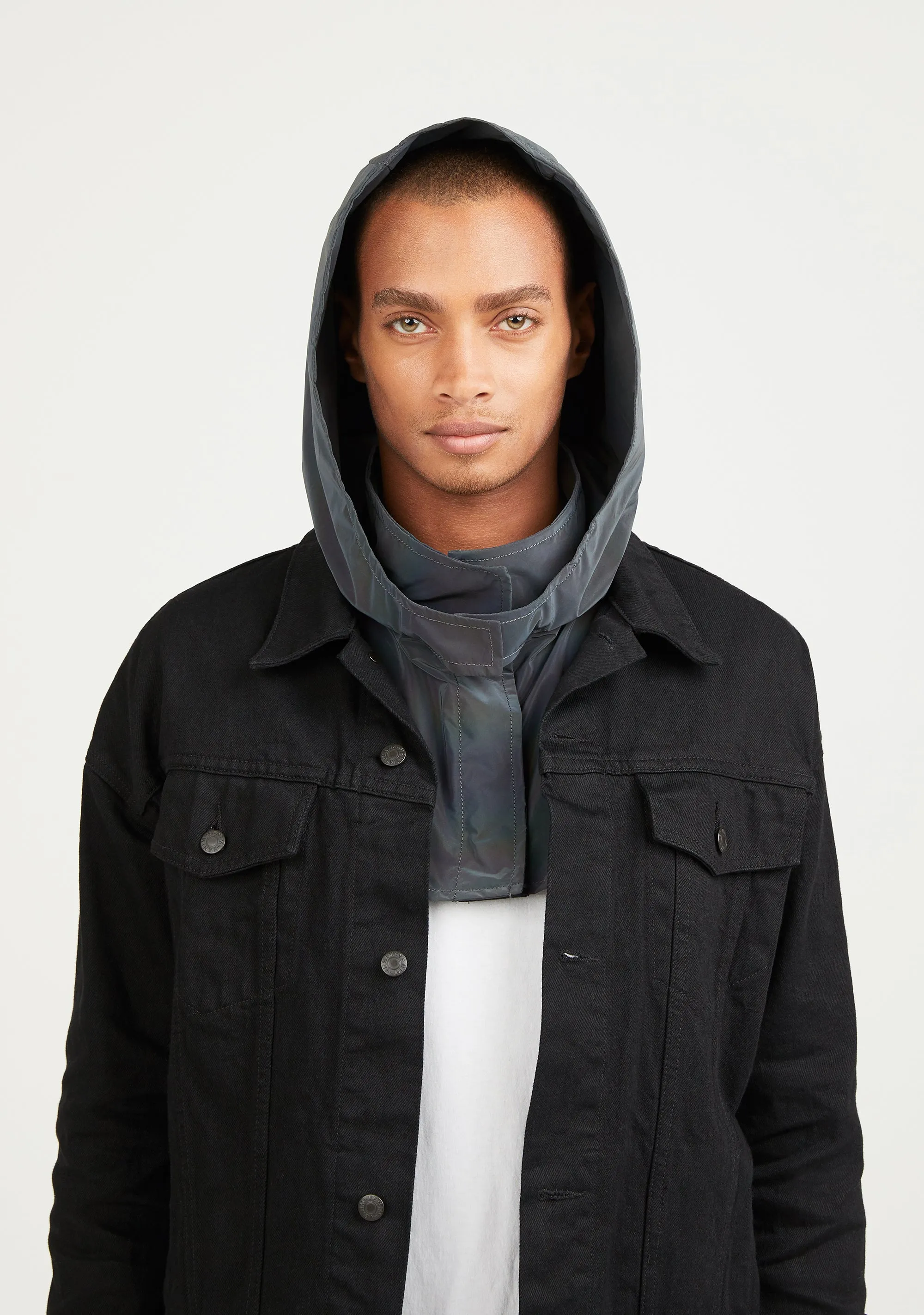 Reflective Black Waterproof Hood